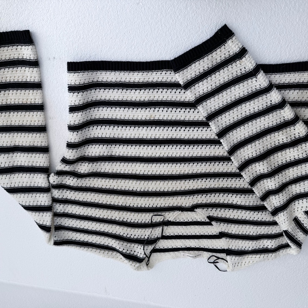 moon & madison Black and White Striped High Waist Shorts